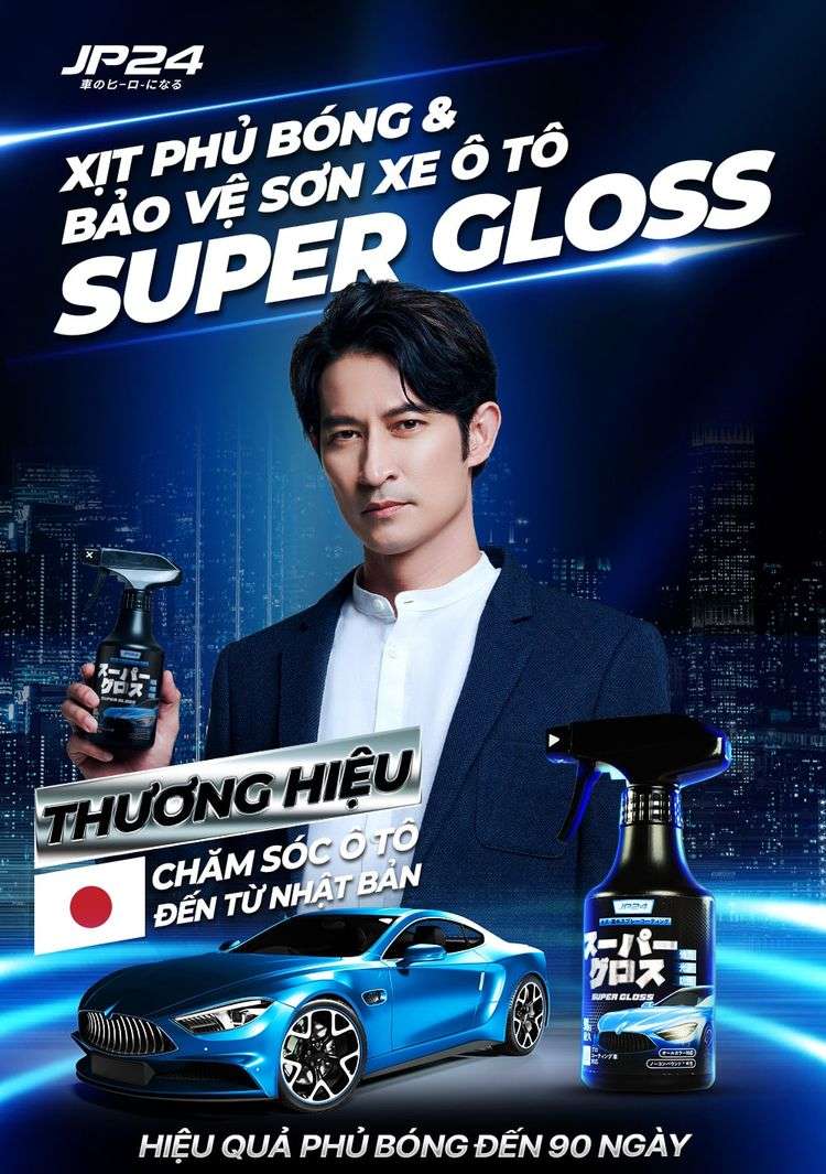 JP24 - Xịt phủ bóng và bảo vệ sơn xe hơi Super Gloss - Hình ảnh 2