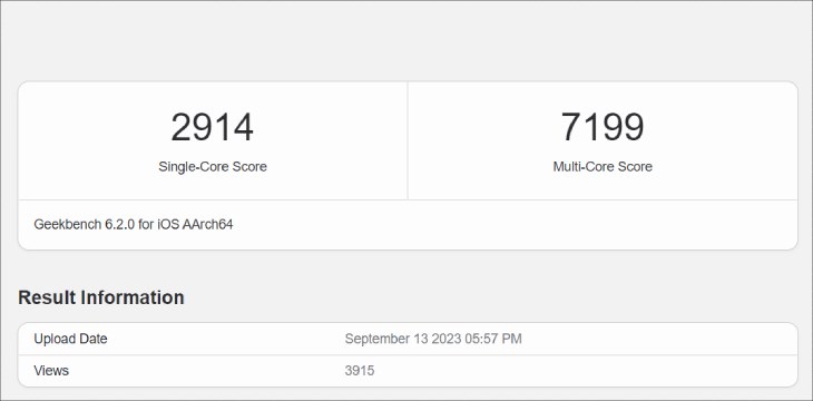 Điểm Benchmark CPU của A17 Pro cao hơn so với A16 Bionic