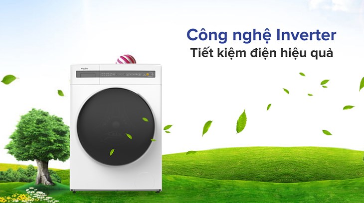 Máy giặt Whirlpool FreshCare Inverter 8 kg FWEB8002FW tích hợp công nghệ Inverter giúp máy vận hành ổn định, êm ái và cải thiện hiệu suất giặt
