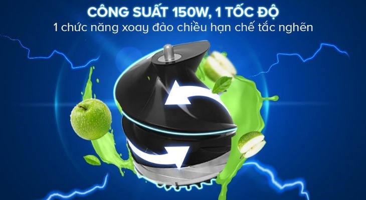 Máy ép chậm Panasonic MJ-L500SRA hoạt động với mức công suất 150W mạnh mẽ