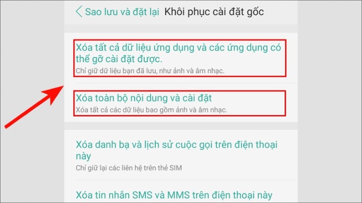 Bạn chọn một trong hai mục trên hình