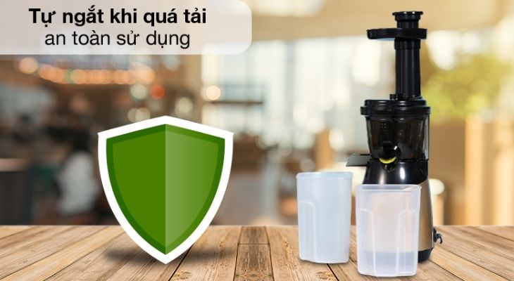 Máy ép chậm Ferroli FSJ-150M trang bị tính năng tự ngắt khi quá tải, đảm bảo an toàn Máy ép chậm Ferroli FSJ-150M trang bị tính năng tự ngắt khi quá tải, đảm bảo an toàn