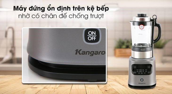 Giữ máy xay nấu đa năng ổn định trên mặt bàn, kệ nhờ thiết kế chân đế chống trượt