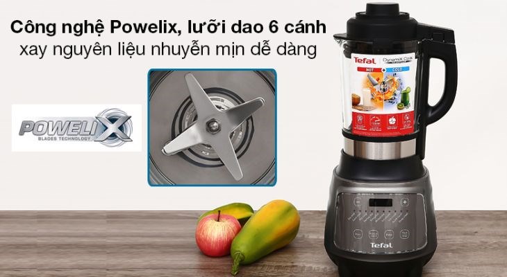 Máy trang bị công nghệ Powelix và lưỡi dao 6 cánh bằng thép không gỉ sắc bén Máy trang bị công nghệ Powelix và lưỡi dao 6 cánh bằng thép không gỉ sắc bén