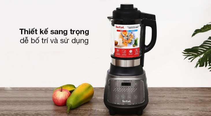 Máy làm sữa hạt Tefal BL967B66 sở hữu ngoại hình nhỏ gọn, khoác trên mình màu xám đậm trung tính Máy làm sữa hạt Tefal BL967B66 sở hữu ngoại hình nhỏ gọn, khoác trên mình màu xám đậm trung tính