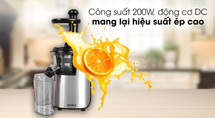 Máy ép trái cây Hafele có công suất 200W mang lại hiệu suất ép cao Máy ép trái cây Hafele có công suất 200W mang lại hiệu suất ép cao