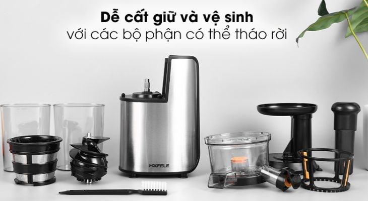 Máy cho phép người dùng có thể tách rời các bộ phận ra, giúp dễ vệ sinh Máy cho phép người dùng có thể tách rời các bộ phận ra, giúp dễ vệ sinh