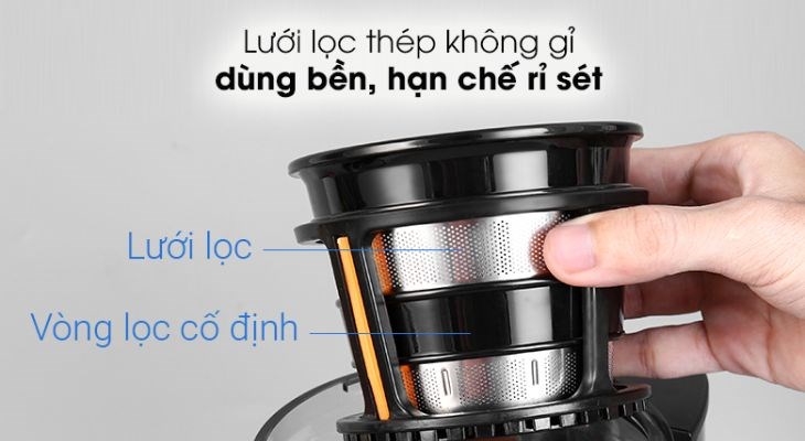 Lưới lọc của máy cũng được chế tác từ thép không gỉ, hạn chế rỉ sét Lưới lọc của máy cũng được chế tác từ thép không gỉ, hạn chế rỉ sét