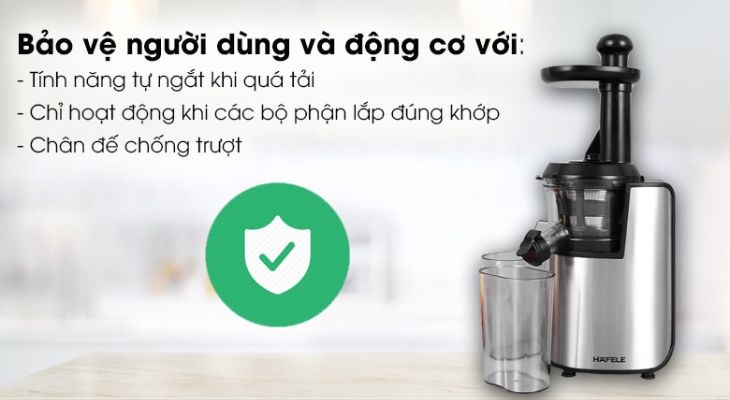 Máy bảo vệ người dùng và động cơ máy ép trái cây với nhiều tính năng an toàn, tiện lợi. Máy bảo vệ người dùng và động cơ máy ép trái cây với nhiều tính năng an toàn, tiện lợi