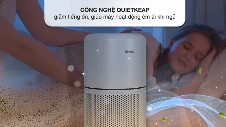 Máy lọc không khí Levoit Core 300s 15W trang bị công nghệ Super Quiet giúp máy vận hành êm ái, giảm tiếng ồn Máy lọc không khí Levoit Core 300s 15W trang bị công nghệ Super Quiet giúp máy vận hành êm ái, giảm tiếng ồn