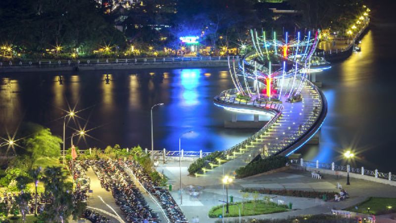 Cầu đi bộ tại Thành phố Cần Thơ
