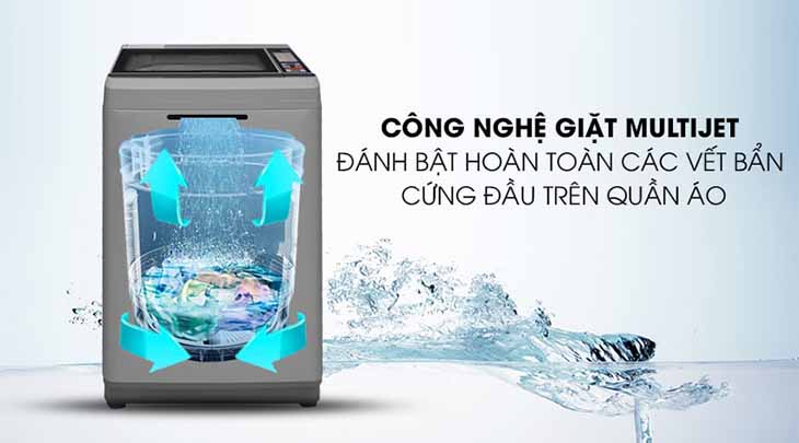Máy giặt Aqua 12 Kg AQW-FW120GT.BK tích hợp công nghệ Multi Jet giúp đánh bay các vết bẩn cứng đầu nhanh chóng Máy giặt Aqua 12 Kg AQW-FW120GT.BK tích hợp công nghệ Multi Jet giúp đánh bay các vết bẩn cứng đầu nhanh chóng