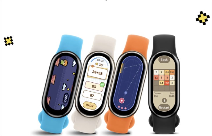 Xiaomi Smart Band 8 cho phép bạn chơi các tựa game nhẹ không cần đến điện thoại