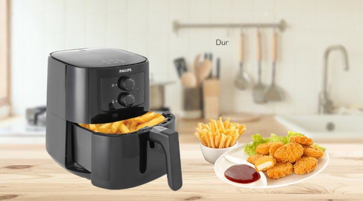 Bạn hãy kéo nhẹ giỏ nồi chiên không dầu Philips HD9200/90 2.4 lít để khí nóng tản ra, không gây bỏng tay khi lấy thức ăn Bạn hãy kéo nhẹ giỏ nồi chiên không dầu Philips HD9200/90 2.4 lít để khí nóng tản ra, không gây bỏng tay khi lấy thức ăn