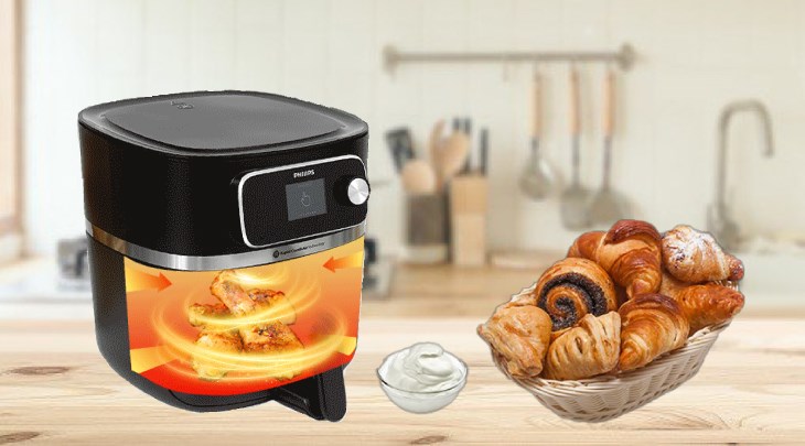 Nồi chiên không dầu Philips HD9880/90 8.3 lít cần được làm nóng trước khi sử dụng để hoạt động tốt hơn Nồi chiên không dầu Philips HD9880/90 8.3 lít cần được làm nóng trước khi sử dụng để hoạt động tốt hơn