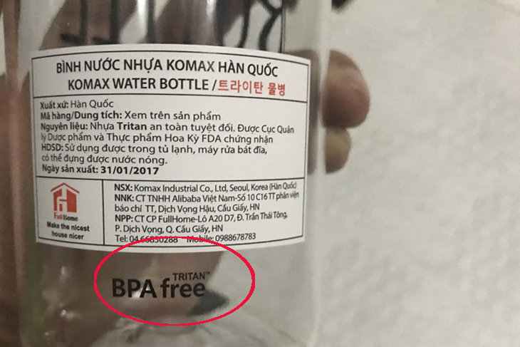 Nhựa Tritan có ký hiệu BPA Free sẽ không chứa chất gây ung thư, an toàn cho sức khỏe
