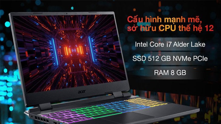Laptop Acer Nitro 5 Tiger AN515 58 773Y i7 12700H sở hữu CPU thế hệ 12