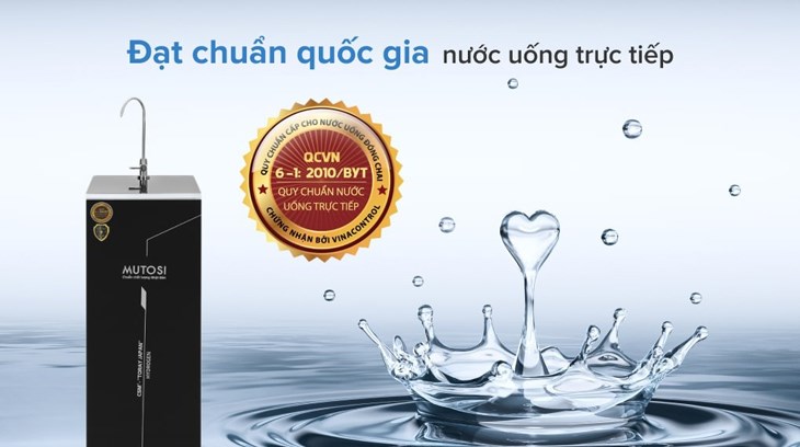Máy lọc nước RO Mutosi MP-290SK 9 lõi sử dụng công nghệ lọc RO cho ra nguồn nước tinh khiết, đạt chuẩn quốc gia nước uống trực tiếp Máy lọc nước RO Mutosi MP-290SK 9 lõi sử dụng công nghệ lọc RO cho ra nguồn nước tinh khiết, đạt chuẩn quốc gia nước uống trực tiếp