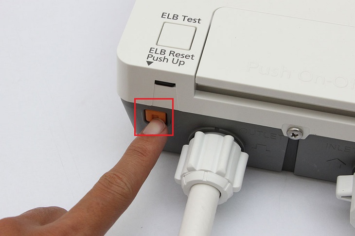 Gạt nút ELB nên để kích hoạt chế độ chống giật ELCB Gạt nút ELB nên để kích hoạt chế độ chống giật ELCB