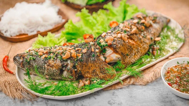 Cá lóc nướng đất sét