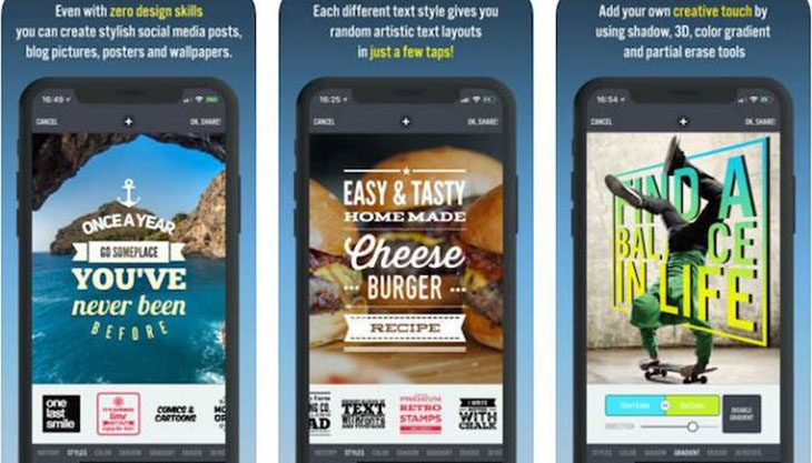 Typorama Typorama tiếp tục là một ứng dụng chèn chữ vào ảnh cho iPhone