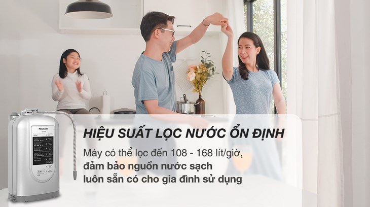 Máy lọc nước ion kiềm Panasonic TK-AS45 3 tấm điện cực có công suất lọc 108 – 168 lít/giờ, đảm bảo nguồn nước sạch luôn sẵn sàng cho bạn sử dụng mọi lúc Máy lọc nước ion kiềm Panasonic TK-AS45 3 tấm điện cực có công suất lọc 108 – 168 lít/giờ, đảm bảo nguồn nước sạch luôn sẵn sàng cho bạn sử dụng mọi lúc