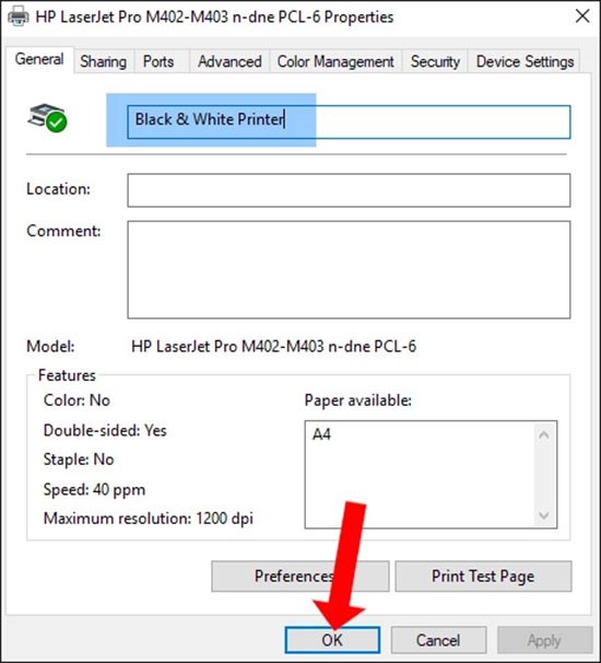 Bạn ấn OK để hoàn thành việc đổi tên Bạn ấn OK để hoàn thành việc đổi tên