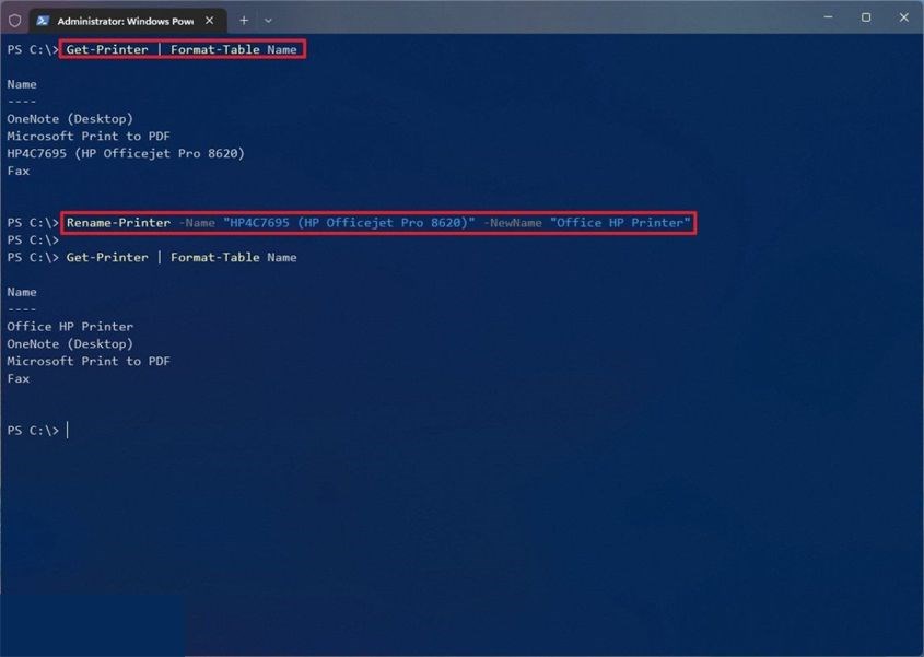 Bạn có thể đổi tên máy in bằng PowerShell Bạn có thể đổi tên máy in bằng PowerShell