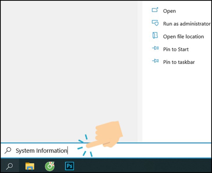 Bạn nhập System Information vào thanh tìm kiếm Bạn nhập System Information vào thanh tìm kiếm