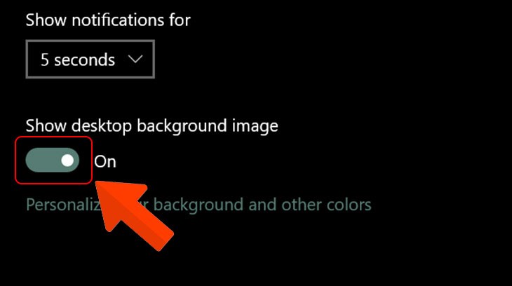 Bật On để cho phép đặt màn hình laptop Bật On để cho phép đặt màn hình laptop