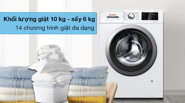 Máy giặt sấy Bosch 10 kg WNA254U0SG có chương trình giặt Coloured Eco phù hợp với đồ cotton màu Máy giặt sấy Bosch 10 kg WNA254U0SG có chương trình giặt Coloured Eco phù hợp với đồ cotton màu