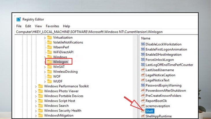 Bạn chọn mục Shell Bạn chọn mục Shell