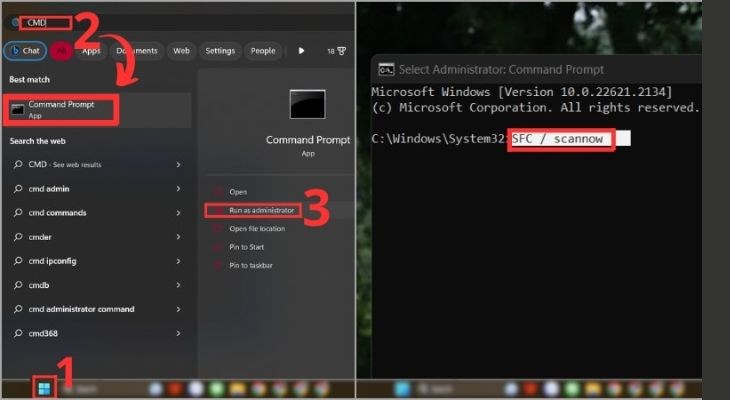 Quét SFC để xử lý tình trạng mất biểu tượng WiFi Quét SFC để xử lý tình trạng mất biểu tượng WiFi