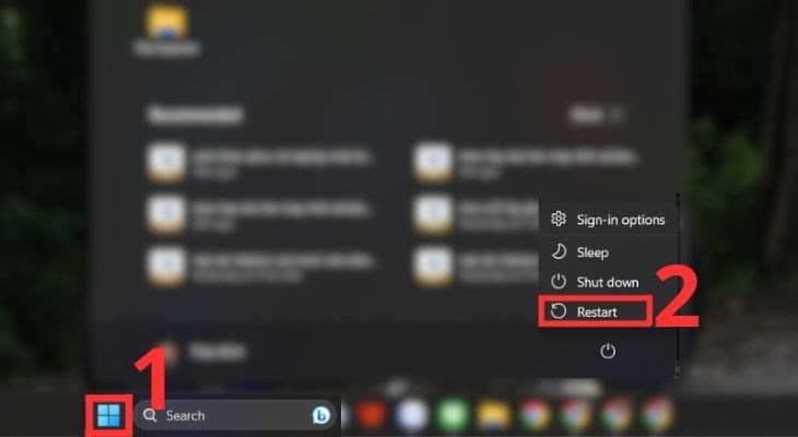 Khởi động lại máy là cách đầu tiên để người dùng khôi phục lại biểu tượng WiFi Khởi động lại máy là cách đầu tiên để người dùng khôi phục lại biểu tượng WiFi