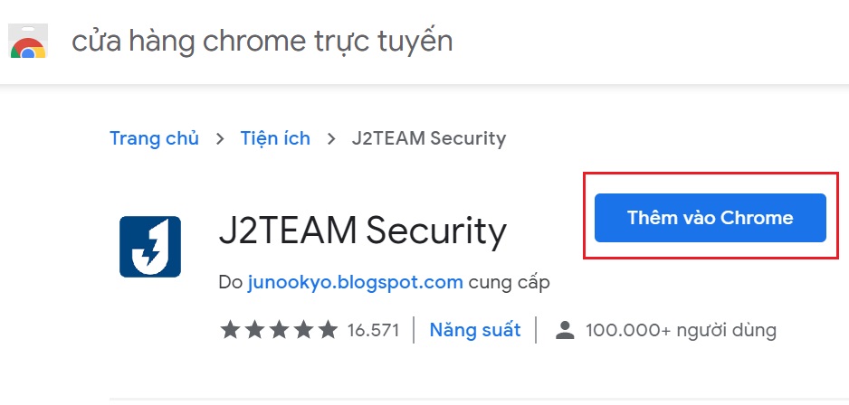 Bạn tải tiện ích J2TeaM Security