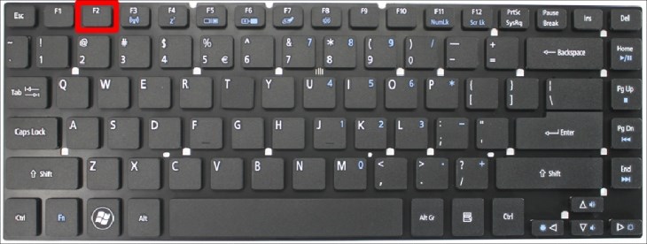 Bạn nhấn ngẫu nhiên một phím từ F1 đến F12