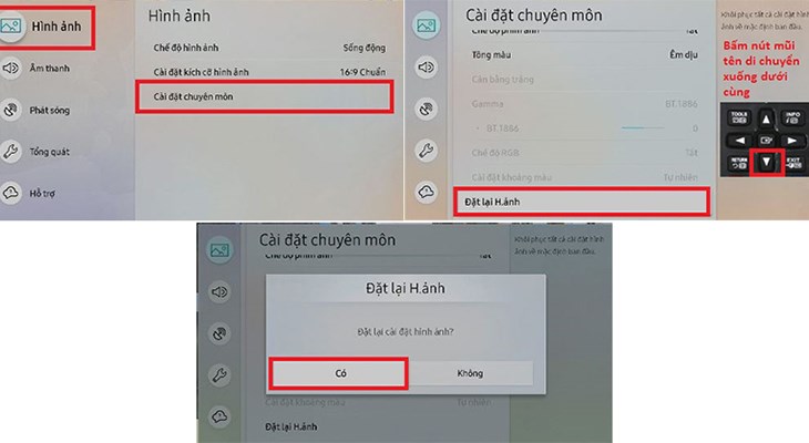 Các bước điều chỉnh cài đặt màu sắc trên tivi LG