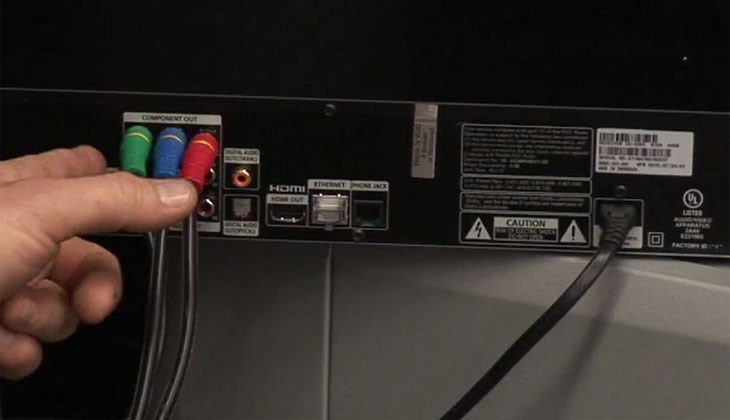 Các dây cáp kết nối với tivi bị lỏng