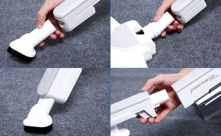 Máy giúp cho việc làm sạch bụi đạt được hiệu quả tối ưu với 3 dạng đầu hút đi kèm Máy giúp cho việc làm sạch bụi đạt được hiệu quả tối ưu với 3 dạng đầu hút đi kèm