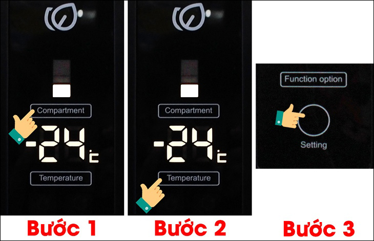 Bạn chọn Compartment, nhấn chọn Temperature và chọn Setting
