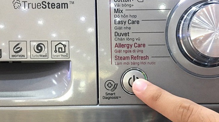 Khởi động lại và thử hoạt động lại máy giặt LG