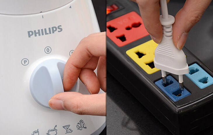 Kết nối điện cho máy và khởi động để thiết bị bắt đầu xay vỏ trứng Người dùng cần kết nối điện cho máy và khởi động để thiết bị bắt đầu xay vỏ trứng