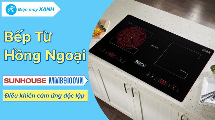 Bếp từ hồng ngoại lắp âm Sunhouse Mama MMB9100VN được bán với giá 6.458.000 đồng (cập nhật 12/2023 và có thể thay đổi theo thời gian)