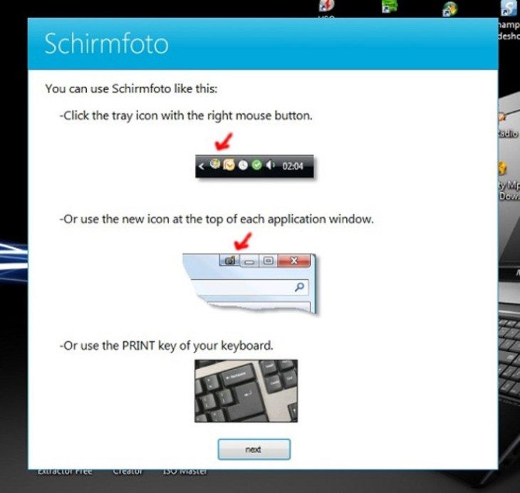 Nhấn vào biểu tượng máy ảnh để chụp màn hình Nhấn vào biểu tượng máy ảnh để chụp màn hình