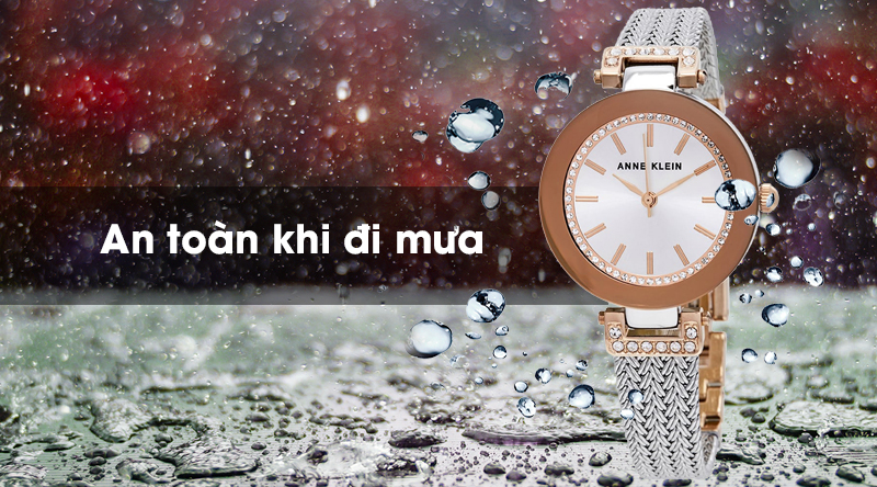 Đồng hồ ANNE KLEIN Nữ AK/1907SVRT có khả năng kháng nước 3 ATM Đồng hồ ANNE KLEIN Nữ AK/1907SVRT có khả năng kháng nước 3 ATM