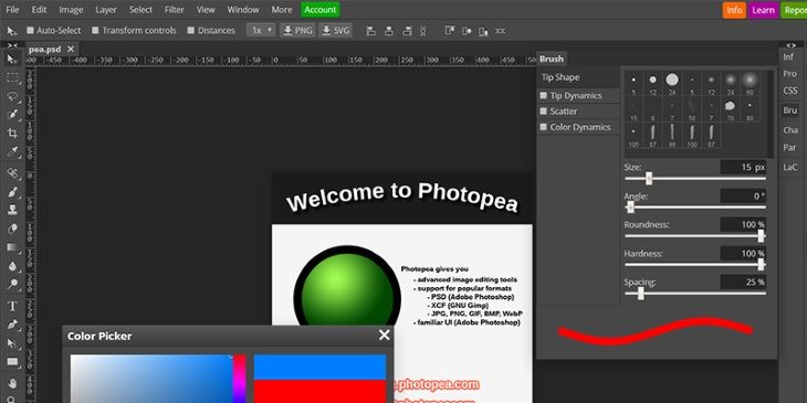 Chỉnh sửa ảnh online thuận tiện bằng công cụ Photopea Chỉnh sửa ảnh online thuận tiện bằng công cụ Photopea