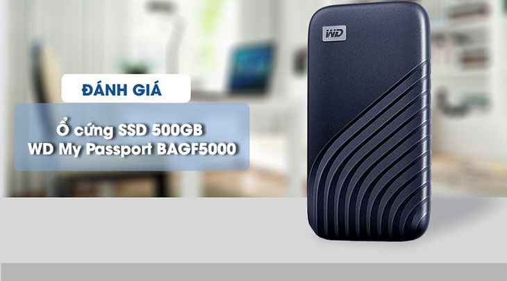 Ổ cứng di động SSD 500GB WD My Passport BAGF5000 có vỏ bằng nhựa cứng cáp, bền bỉ Ổ cứng di động SSD 500GB WD My Passport BAGF5000 có vỏ bằng nhựa cứng cáp, bền bỉ